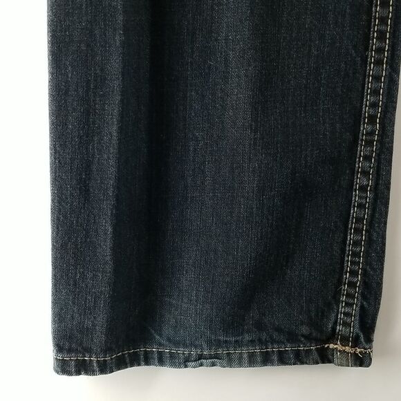 Warehouse One Jeans Men's Size 34/34 Black Washed Relaxed Straight Leg Denim - Picture 8 of 9